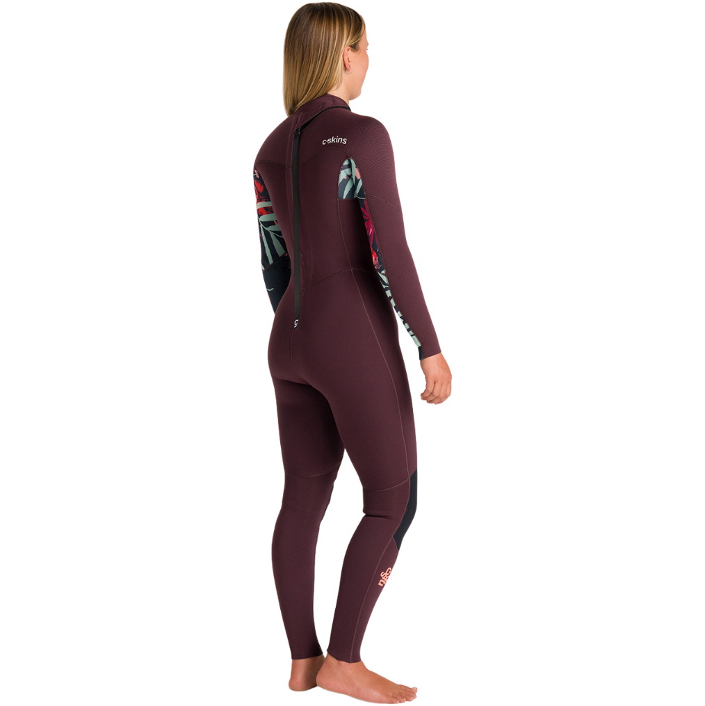2026 C-Skins Frauen NuWave Solace 3/2mm Rückenreißverschluss Neoprenanzug C-NSO32WBZ - Rust / Rust X